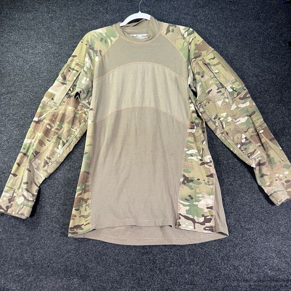 US Army Combat Shirt Mens Large Camo Flame Resistant OCP Cargo Tactical Pockets